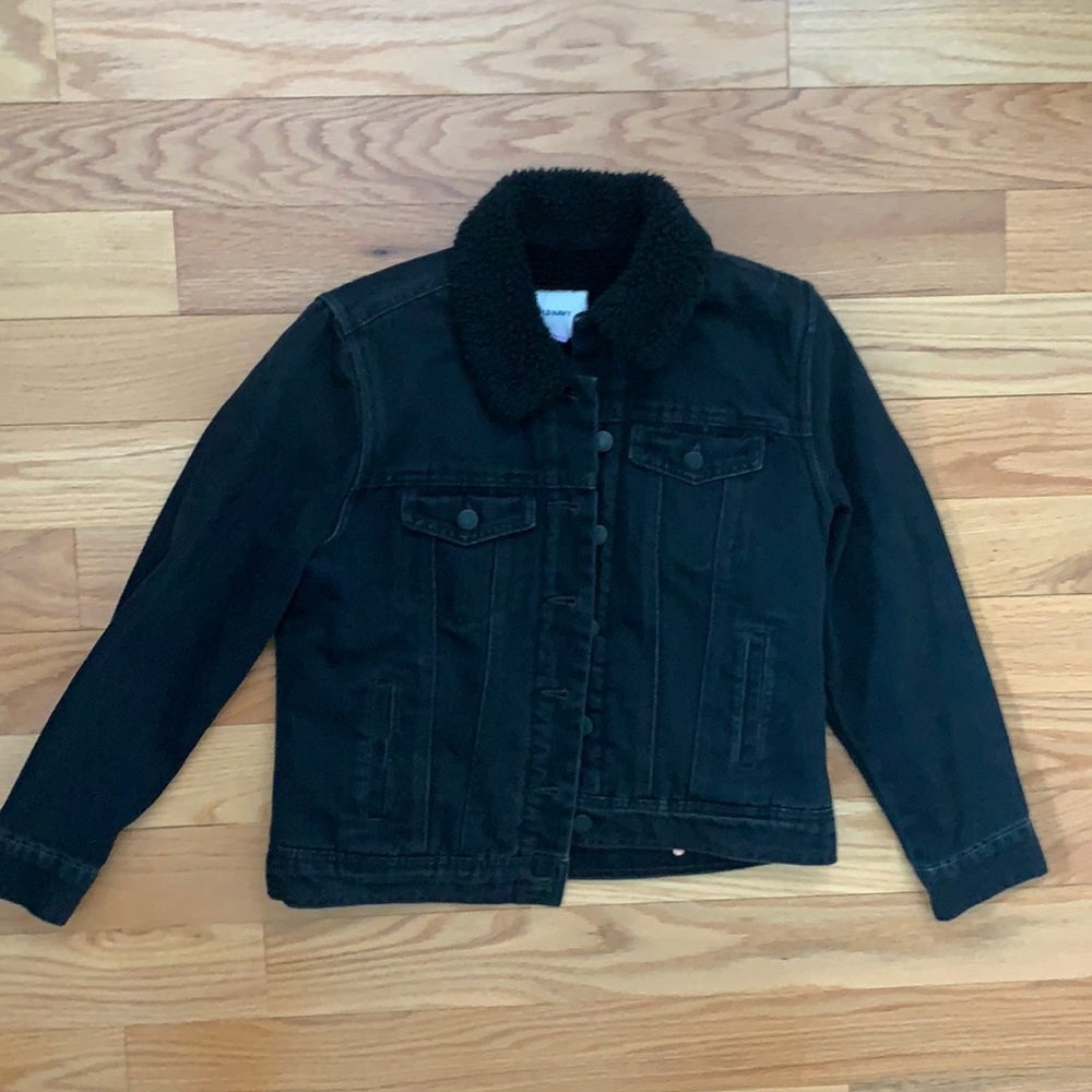 Black Sherpa denim jacket